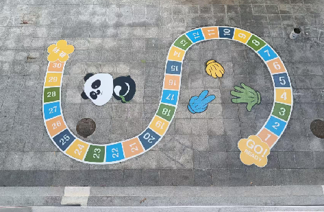 海安地面游戏彩绘