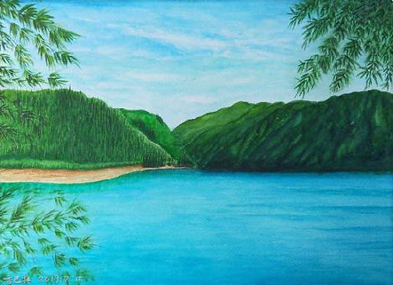 海安在墙绘中，如何绘画绿水青山？